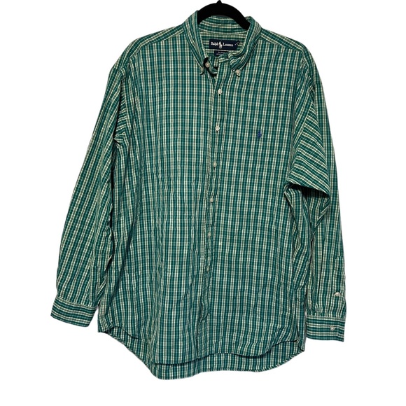 Ralph Lauren Other - Ralph Lauren Blake Green Plaid Cotton Button Up Men’s Size XL
